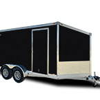 Black Cargo Trailer Front
